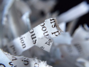 Déchiquetage de papier